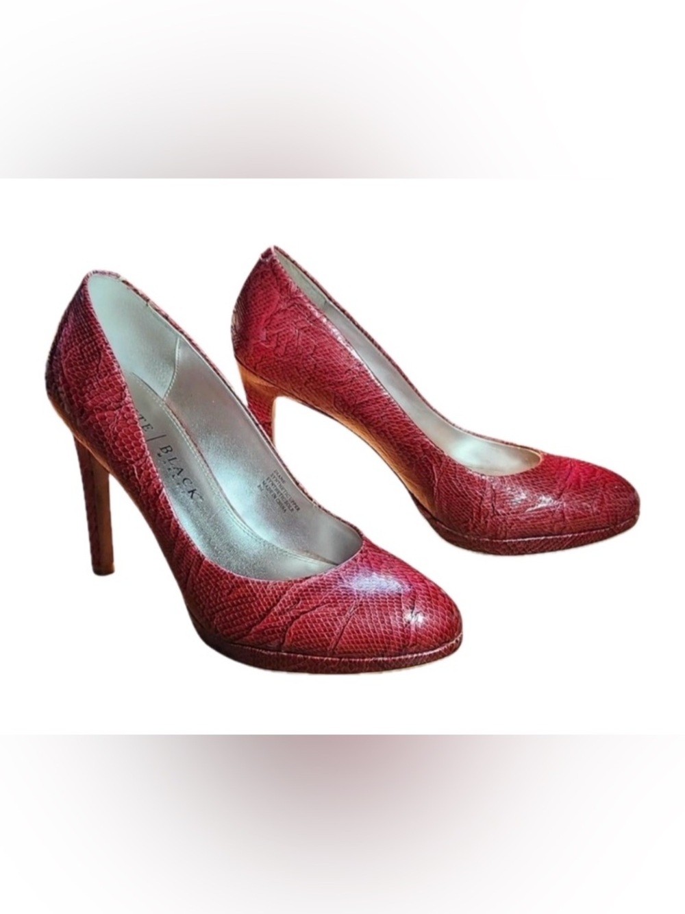 WHBM Burgundy Heels, Size 8